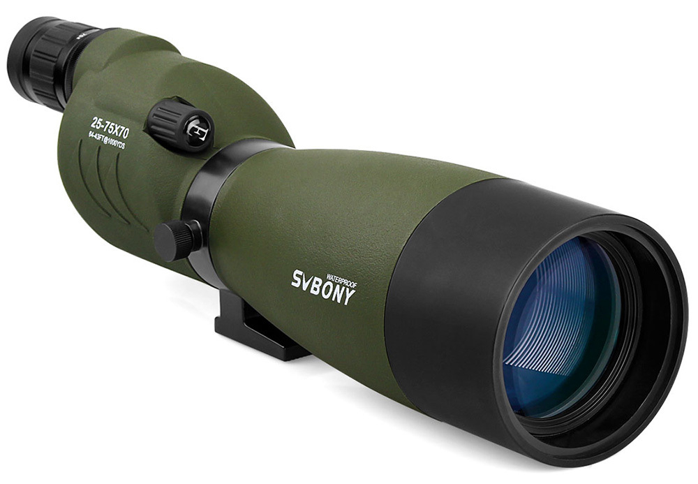 Зрительная труба SVBONY SV17 25–75x70 WP, зеленая