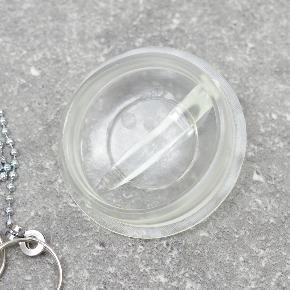 Пробка для ванной с цепочкой прозрачная