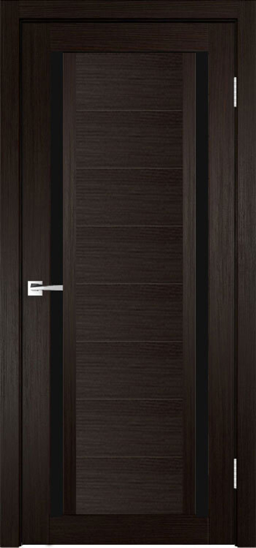 Межкомнатная дверь Z-4 / Цвет тон Венге / Остекление "Лакобель черное" / Двери Верда