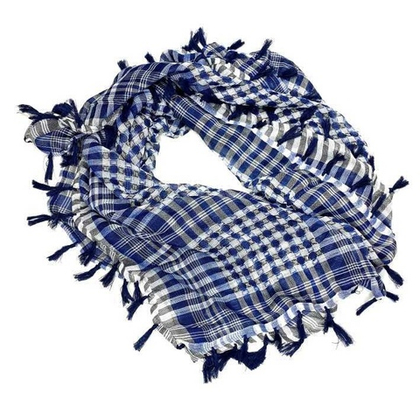 Арафатка-шемаг черно-серо-синяя