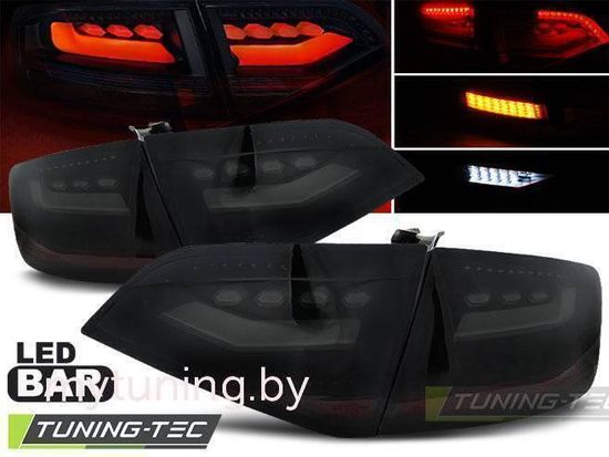 Задние фонари smoke black led bar для Audi A4 B8