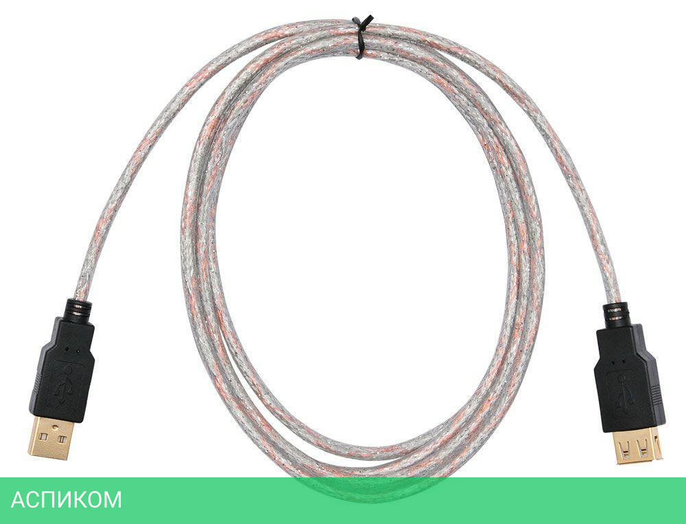 Кабель Buro USB2.0-AM-AF-S 1.8м