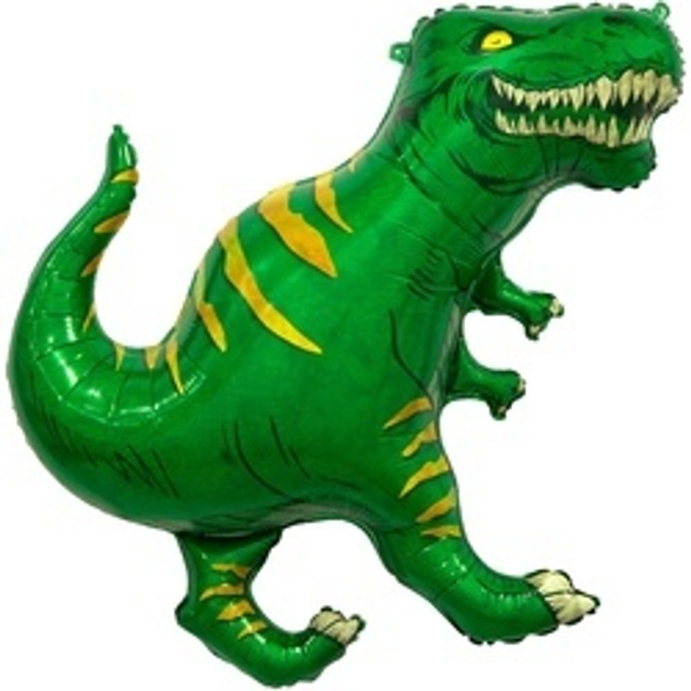 Шар (36"/91 см) Фигура, Динозавр Тираннозавр, Зеленый 1 шт.