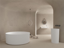 Ванна из искусственного камня ABBER Stein AS9679 белая матовая  150x150 см