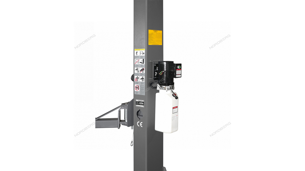 Подъемник двухстоечный 4 т, верхняя синхронизация, H=3,6 м, 220 В, серый NORDBERG N4120H-4G_3+2_220