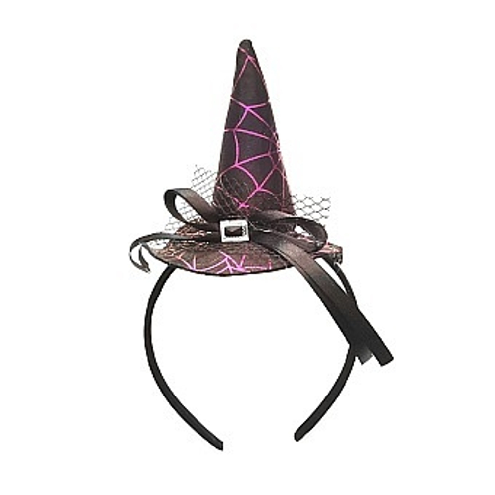 Ободок, Шляпа ведьмы, Черный/Фиолетовый, 1 шт.