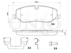 Колодки тормозные диск. передние UNIO BRP-20293