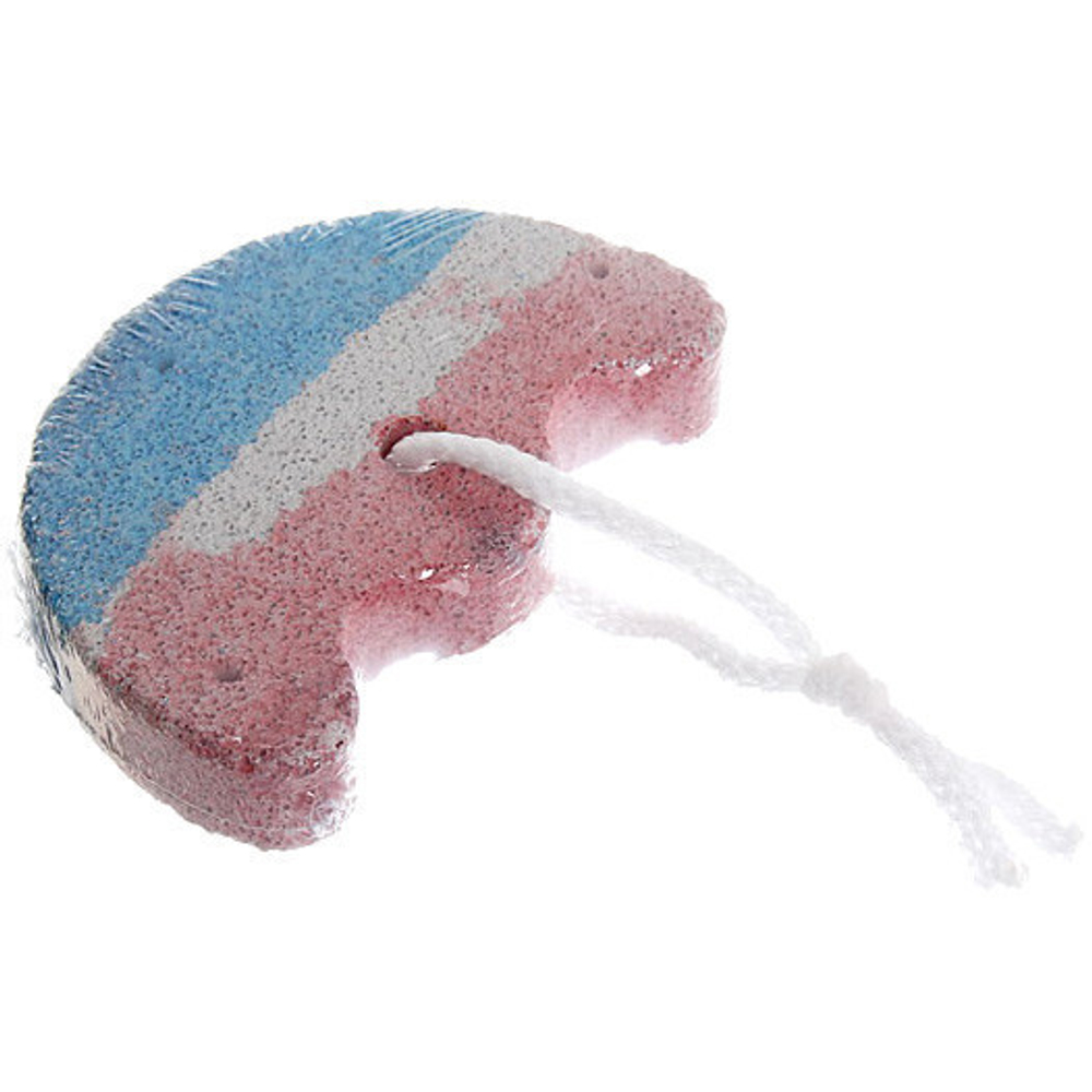 Пемза для ног, форма полукруг, трехцветная 6*4см, 10гр