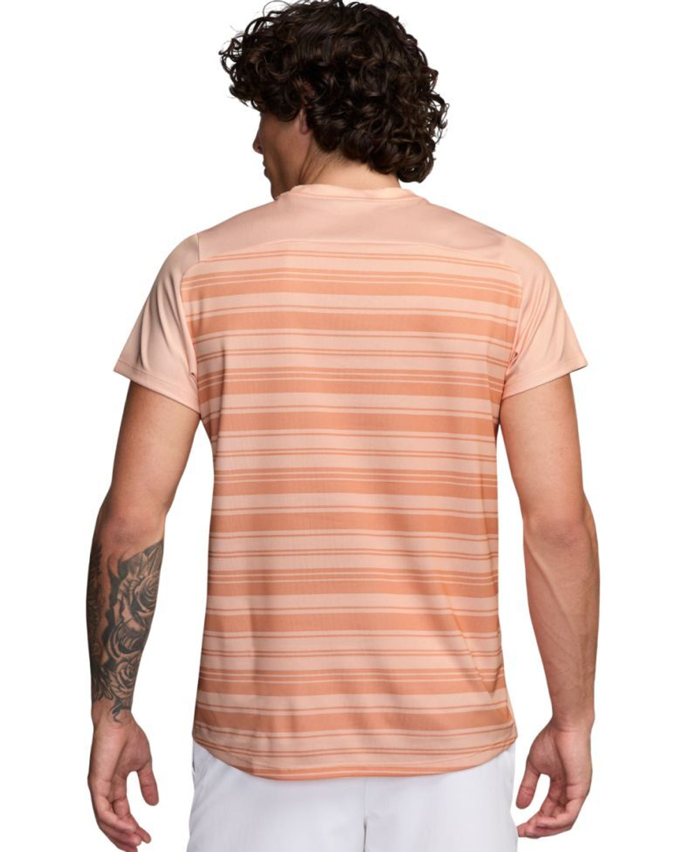 Мужская теннисная футболка Nike Court Victory Dri-Fit Tennis - коралловый/белый