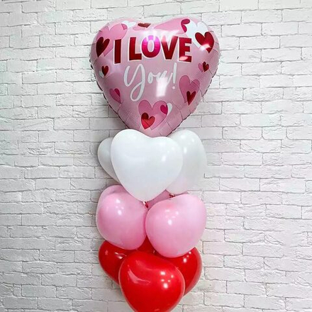 Сет ярких воздушных сердец для влюбленных_1