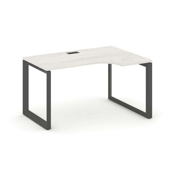 Style Project Стол рабочий эргономичный SN-59O.SPA-011(R) Дуб Наварра/Металл Антрацит/Черный Заглушк