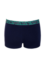 Мужские трусы-боксеры с широкой резинкой с рисунком в виде сот (Размер: M) (Цвет: черный)