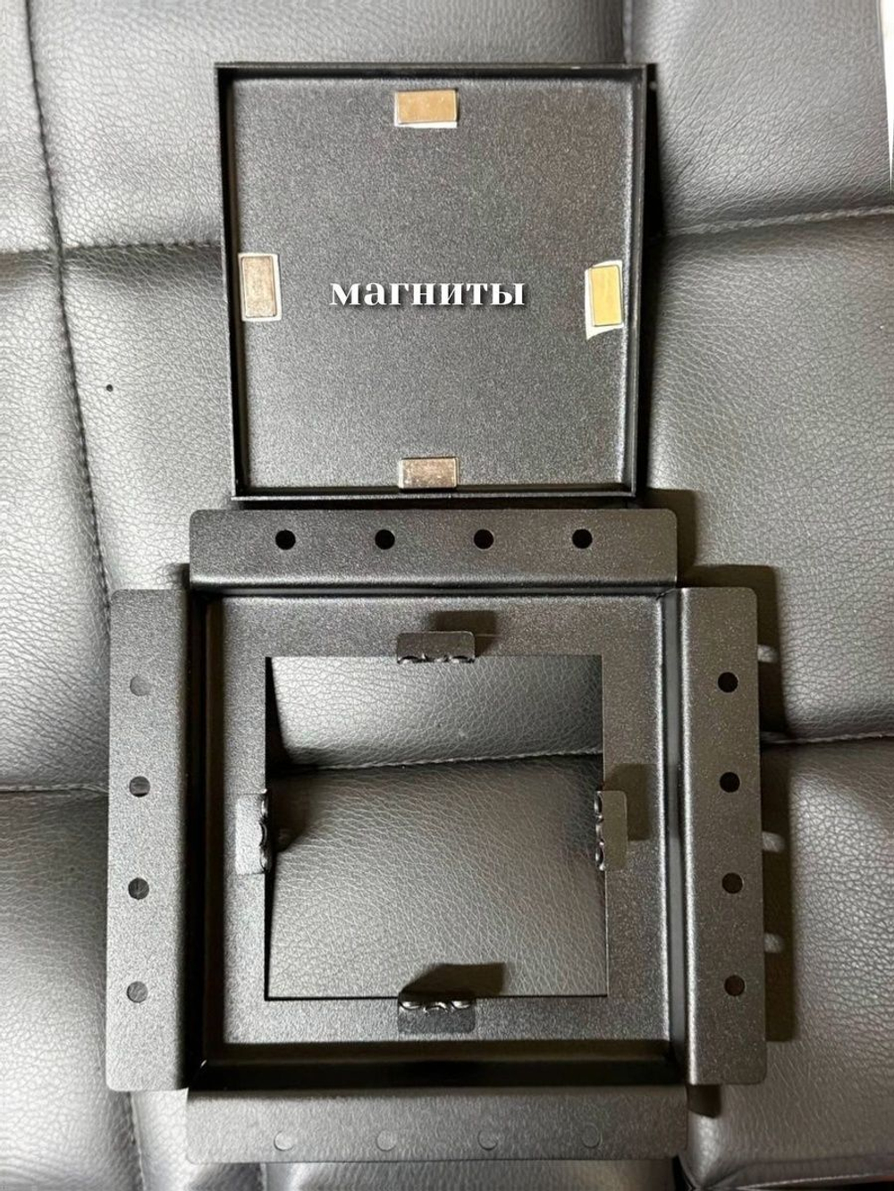 Вентиляционная решетка скрытого монтажа без вентилятора 125x125,1шт,черная и белая.