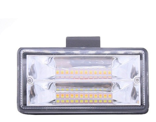 Прожектор LED-FLASH -прямоуг (W+Y+FLASH) 24W (120*55*40) 24LED 6000К Стробоскоп шт NTS24LED-W-Y-FLAS