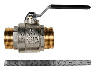 Кран шаровой (вода) полнопроходной STOUT 1 1/4" НР-НР ручка