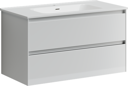 Тумба с раковиной Sancos Cento, 89 см., эмаль белый, CN90W