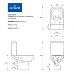 Унитаз-компакт COLOUR Clean On 011 3/5 DPL EO Cersanit