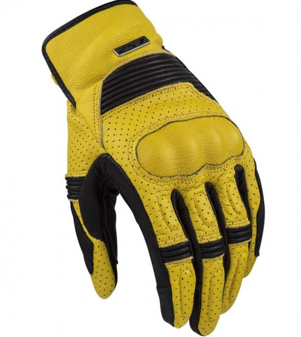 LS2 Мотоперчатки в стиле ретро DUSTER MAN GLOVES винтажные черно-желтые