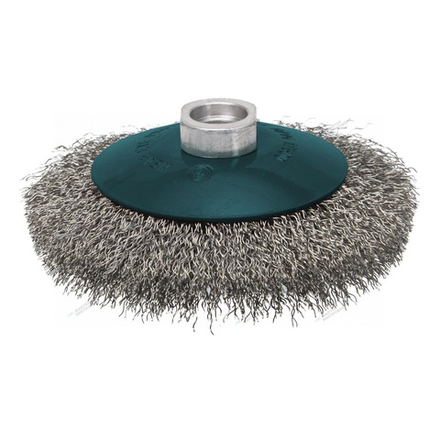 Щетка коническая, гофрированная, для УШМ № 56 ПрофОснастка Мастер D115 мм М14*2 RPM 12500 S 0,3