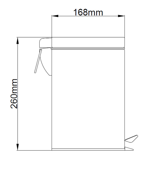 Ведро Azario , Хром (AZ-301-3L)