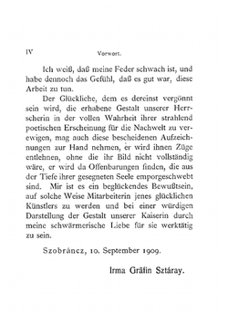 Aus den letzten Jahren der Kaiserin Elisabeth | I.G. Sztáray