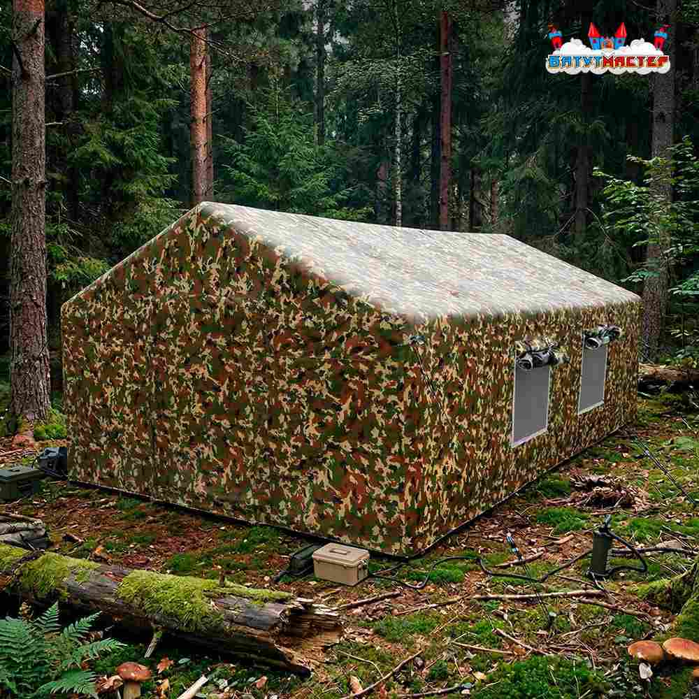 Модуль пневмокаркасный военный «Пневмобаза» из ПВХ 12×6×3,5 м