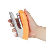 Степлер №24/6, 26/6 BRAUBERG "Original", до 25 листов, оранжевый, 227772