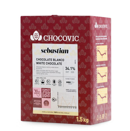 Шоколад белый Sebastian 33,1% Chocovic 1,5 кг