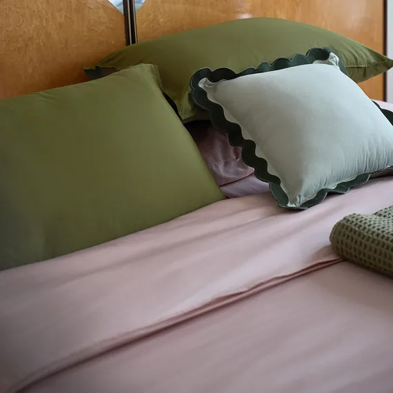 Комплект постельного белья из премиального сатина цвета пыльной розы из коллекции essential, 200х220 см