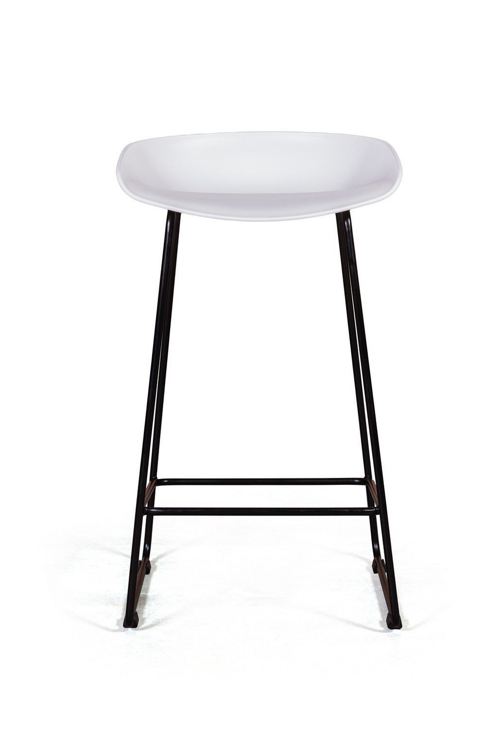 Стул полубарный Leo пластик белый