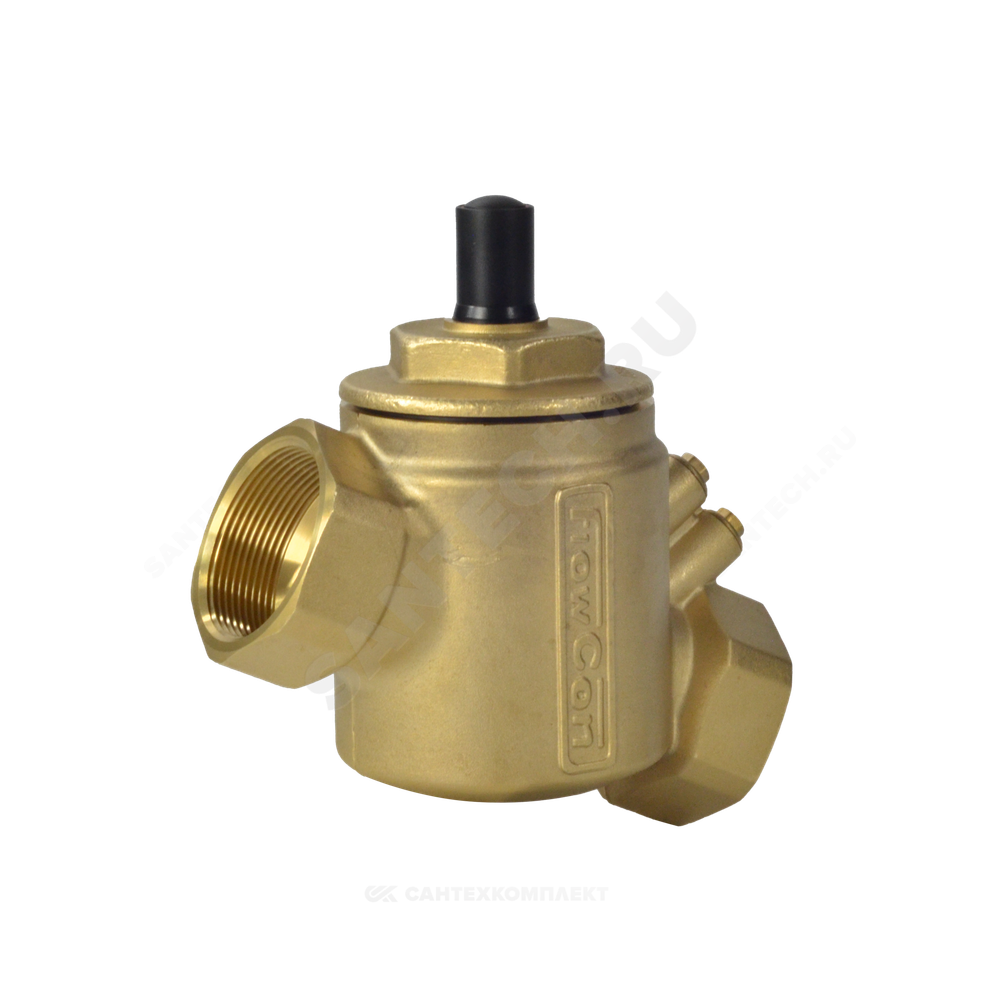 Клапан балансировочный автомат латунь R206A Ду 15 G1/2" A Ру25 ВР 0.27612 - 0.8244 м3/ч без ниппелей Giacomini R206AY013