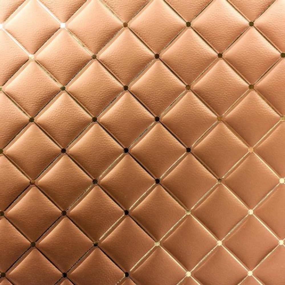 Пакет подарочный 31х42х12см Фигуры и узоры "Ромб" (Бронзовый)