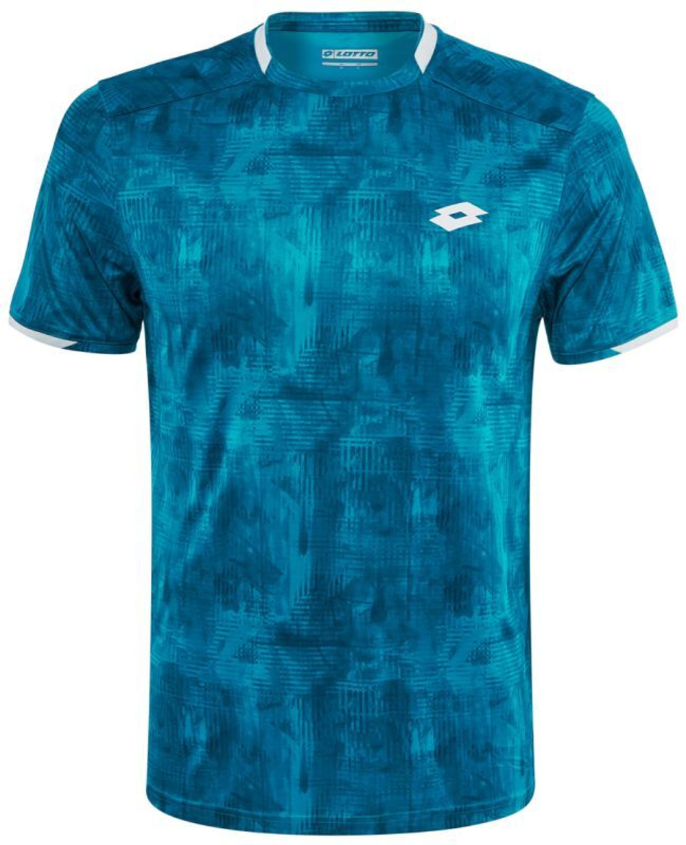 Футболка для мальчика теннисная Lotto Top Ten B Tee PRT PL - mosaic blue