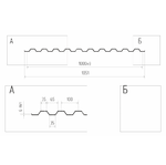 Профнастил С21 Железный Форт Satin 0,5 мм RAL 1015 светлая слоновая кость