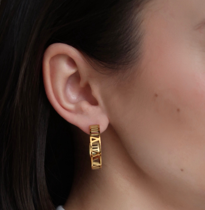 Серьги РИМСКИЕ ЦИФРЫ gold