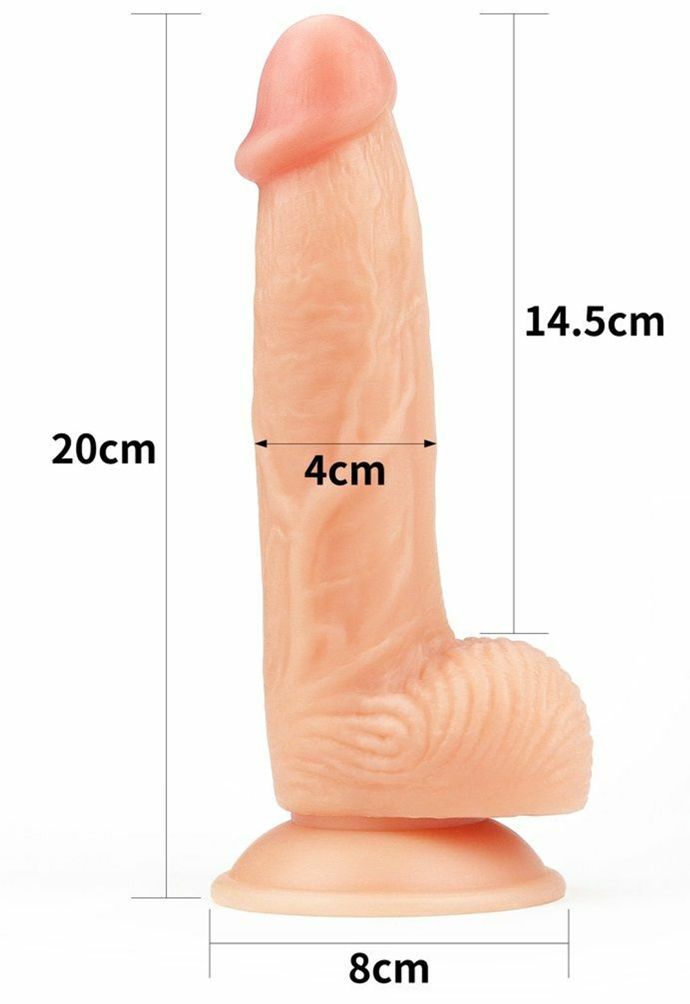 Телесный фаллоимитатор 8 The Ultra Soft Dude - 20 см. (Цвет: телесный)