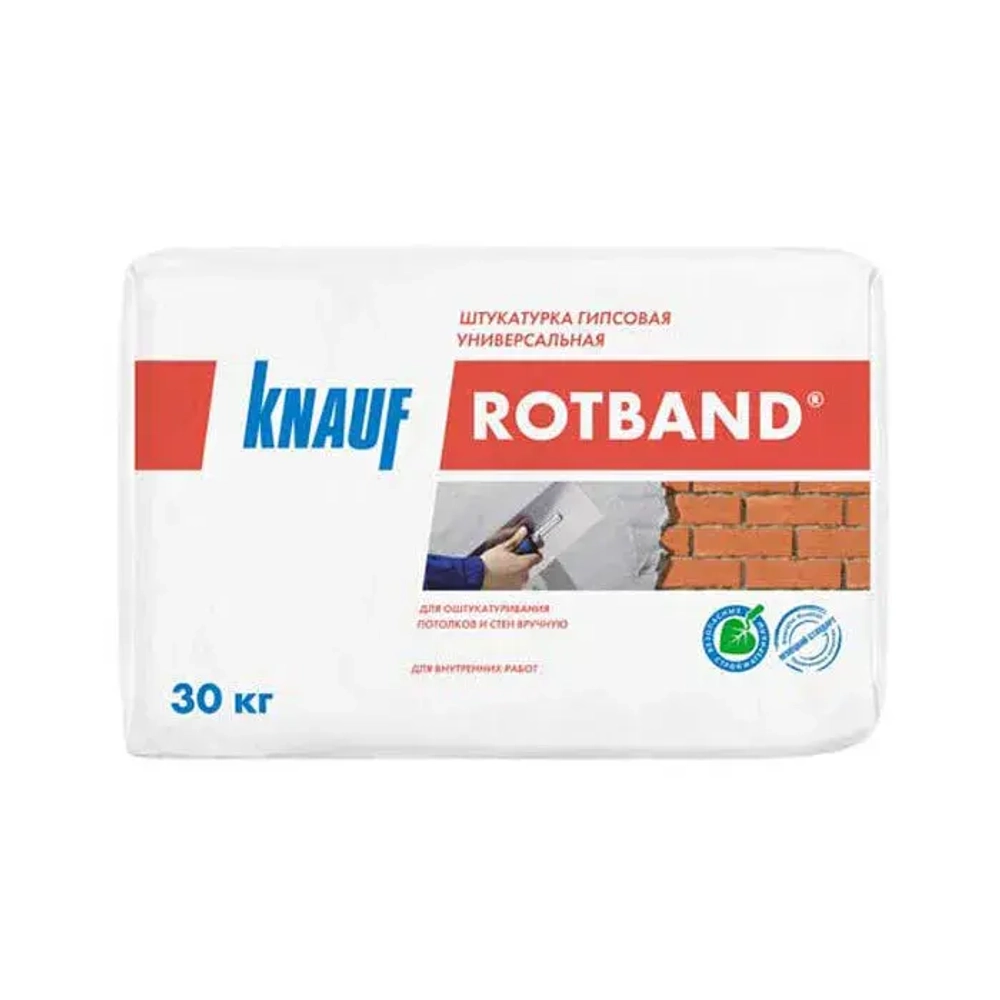 КНАУФ Ротбанд штукатурка гипсовая (30кг) / KNAUF Rotband штукатурка гипсовая (30кг)