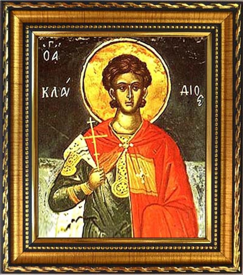 Клавдий Севастийский. Икона на холсте в раме.