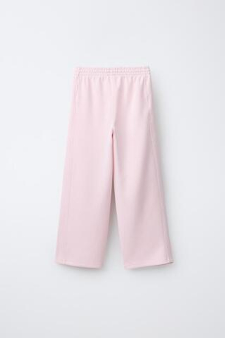 ZARA БРЮКИ WIDE LEG ИЗ МОДАЛА, ПАСТЕЛЬНО-РОЗОВЫЙ