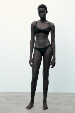 ZARA ТРУСЫ ИЗ МОДАЛА С ШИРОКИМИ ВЫРЕЗАМИ, ЧЕРНЫЙ