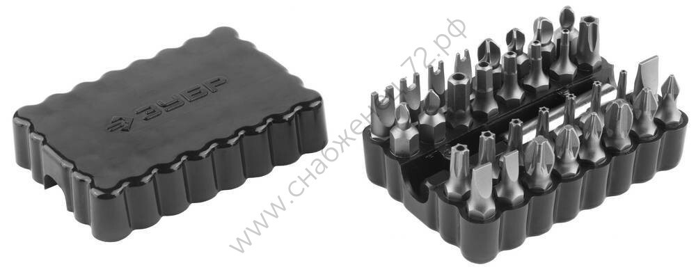 ЗУБР 33 шт, Набор специальных бит с магнитным адаптером (26046-H33)