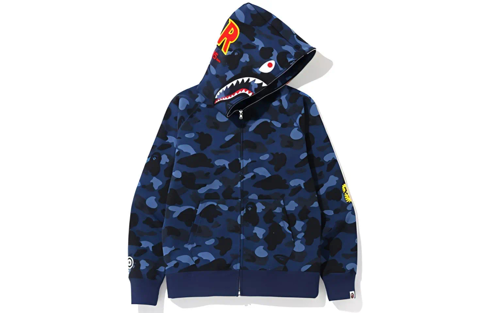 A Bathing Ape Color Camo 2nd Shark Full Zip Худи