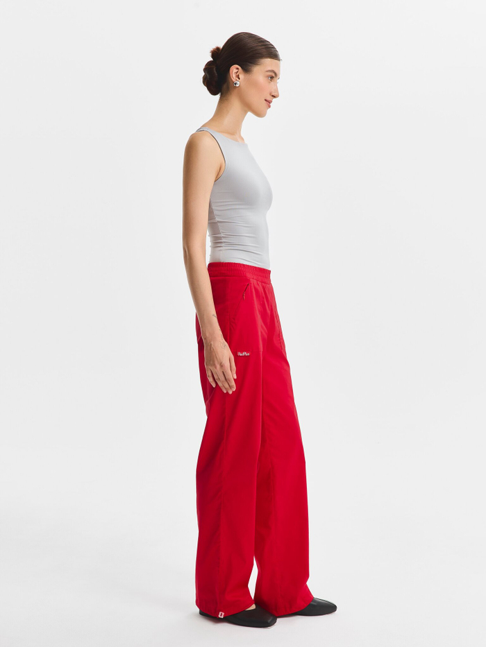 Брюки свободные медицинские женские Йошо, красный хлопок