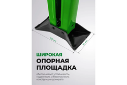 Домкрат RF-ST-114 механический ромбический с резиновой накладкой 2,5т (h min 115мм, h max 400мм, L-435мм) ROCKFORCE