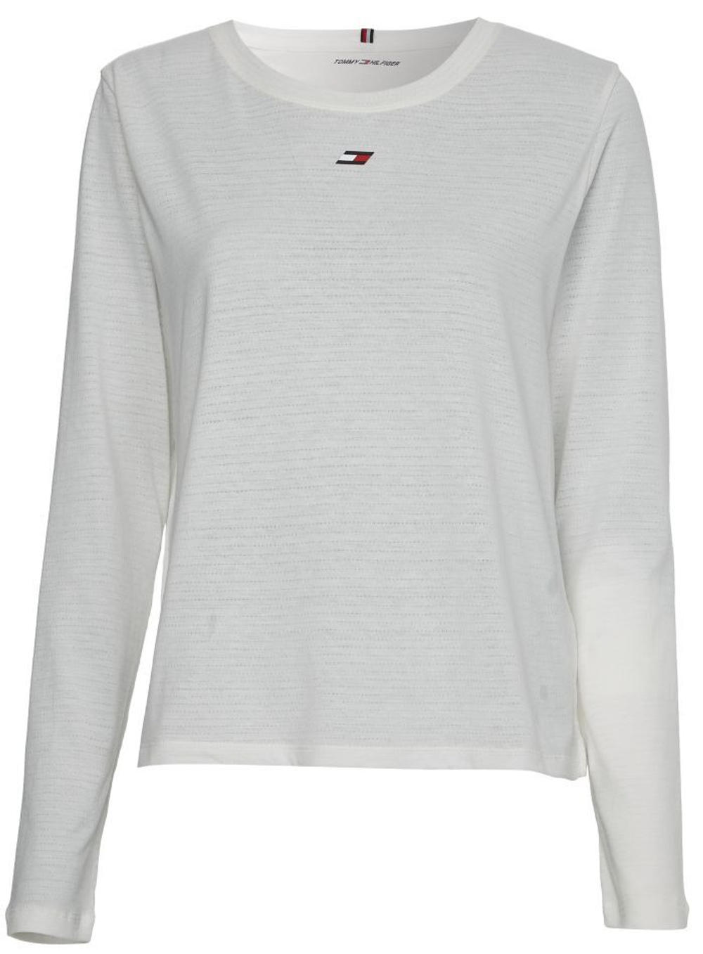 Женская теннисная футболкаTommy Hilfiger Long Sleeve Mesh Tee - White