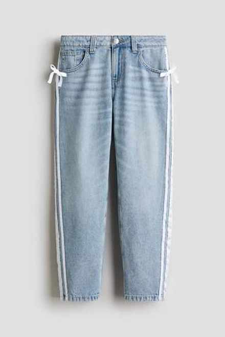 H&M Джинсы Baggy Fit Low, голубой