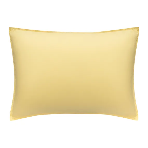 Комплект постельного белья из стираного перкаля светло-желтого цвета из коллекции essential, 150х200 см