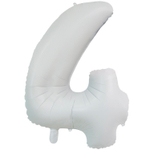 Фольгированные цифры в белом цвете 66 см / 102 см