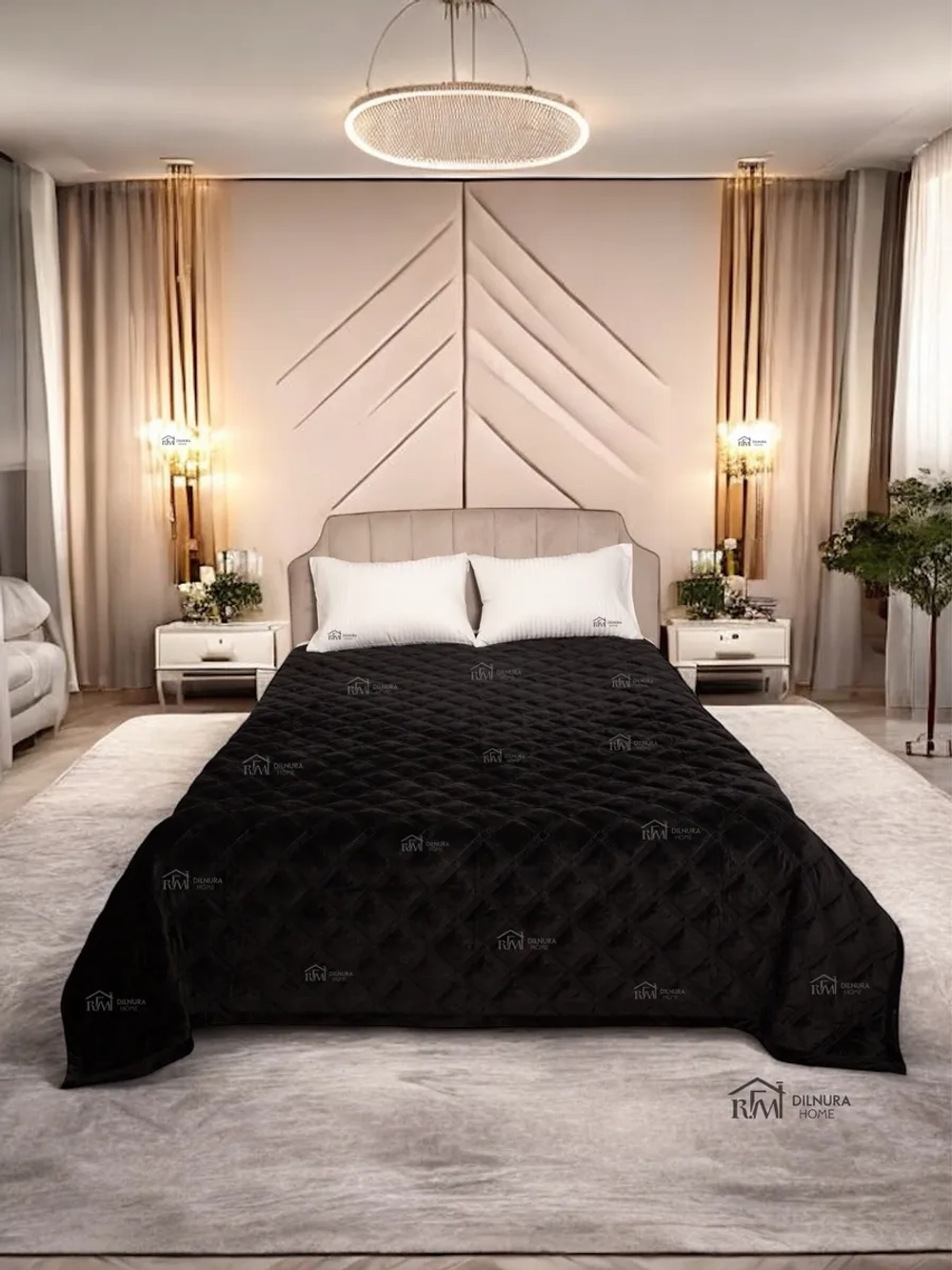 Покрывало 220х240 стеганое для кровати и дивана