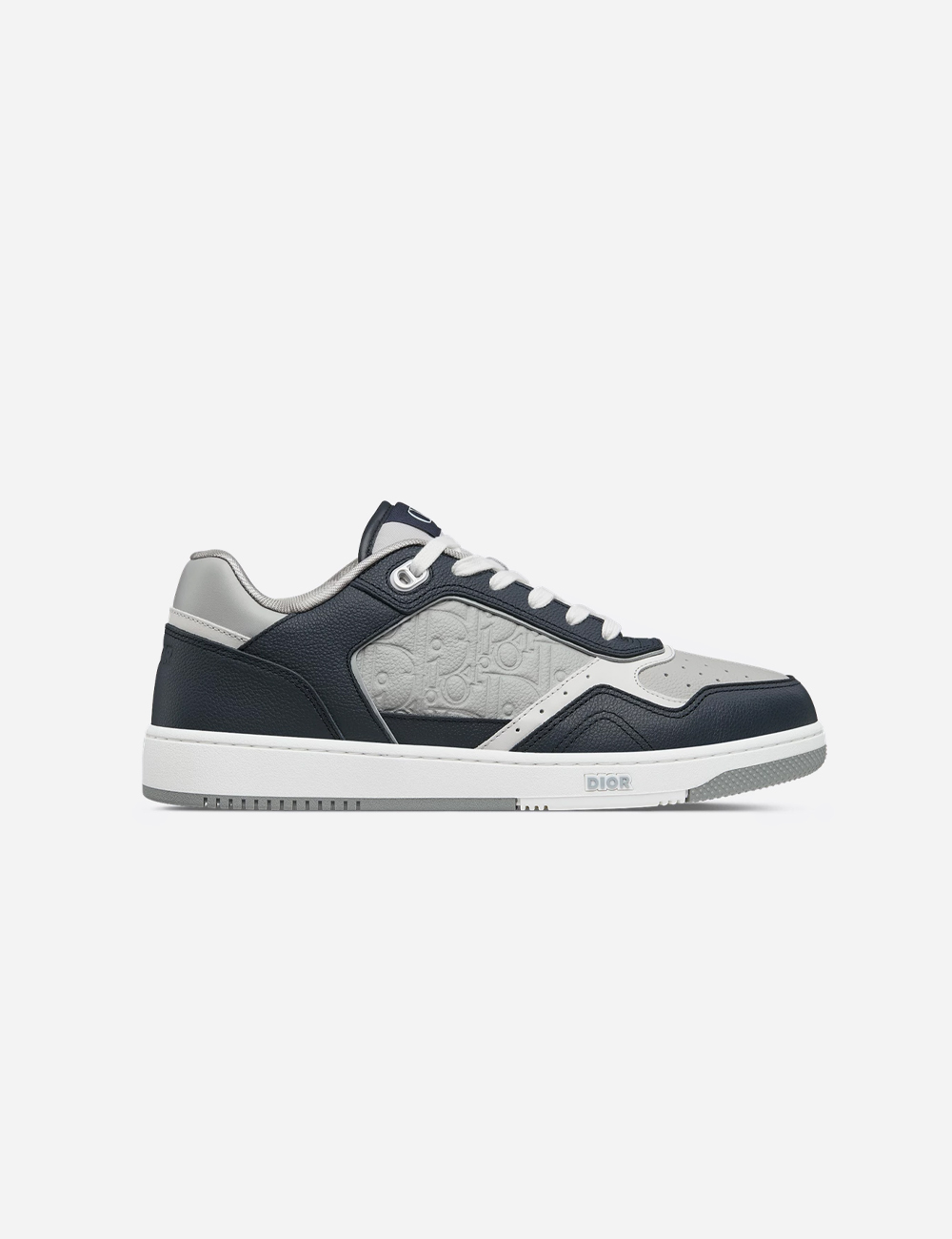 Кроссовки Dior B27 Uptown Low-Top Sneaker "Navy Blue, Dior Gray and White Grained Calfskin with Dior Gray Dior Gravity Leather"